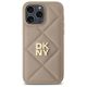 3. DKNY Quilted Stack Logo iPhone 14 Pro Hülle – Beige