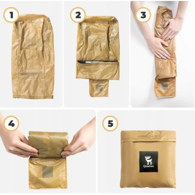 4. Qunature wasserdichter Wanderrucksack khaki 20l