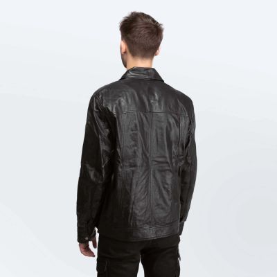 3. Cameleon Herren Lederjacke Richard Schwarz