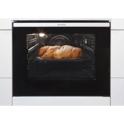 23. GORENJE GECS6B70CLI Retro-Elektroherd 60 cm | ExtraDampfgarfunktion | Heißluftfrittierfunktion | Gefrorenes Backen | Sahne
