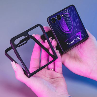 12. 3mk Satin Armor Case+ für Samsung Galaxy Z Flip 7 - Transparent Schwarz