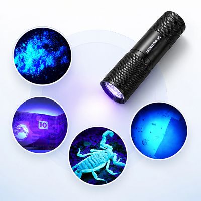 6. Wozinsky WLD-9L IP65 UV-Taschenlampe zur Spurensuche – Schwarz