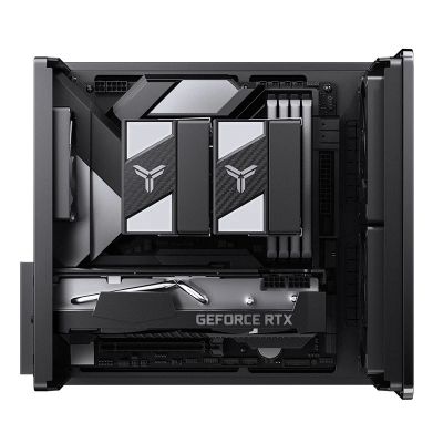 14. Jonsbo V12 PC-Gehäuse, Mini-Tower, Micro-ATX – schwarz