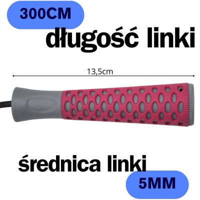 10. FITNESS-SPRUNGSEIL PVC 300CM PINK ENERO FIT