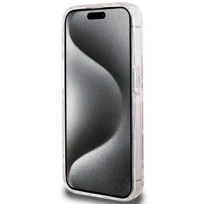 5. Guess IML GCube MagSafe Hülle für iPhone 15 Pro Max – Rosa