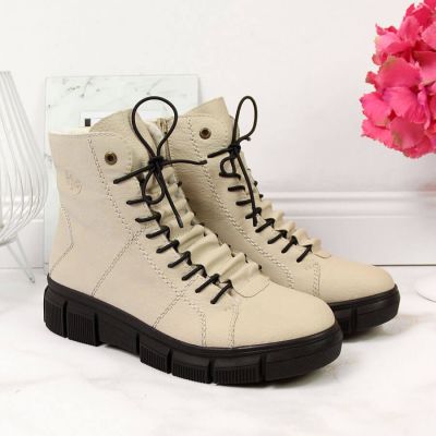 14. Rieker W X3428 isolierte Stiefeletten beige 
