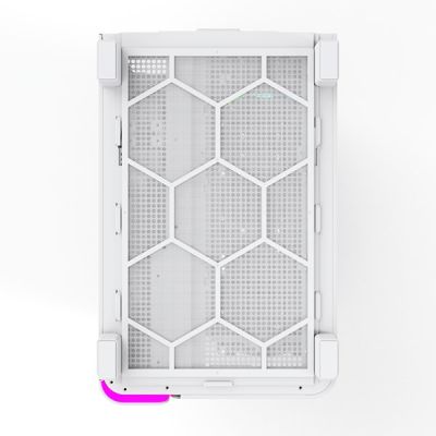 8. Montech KING 95 PRO Midi-Tower, gehärtetes Glas, ARGB – Weiß