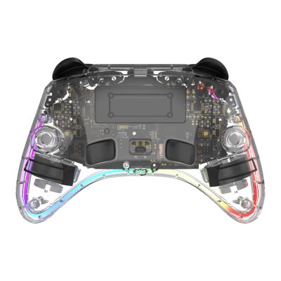 3. Deltaco Gaming GAM-198-T Transparenter Bluetooth/USB-Gamecontroller für Nintendo Switch, Nintendo Switch 2, Nintendo Switch OLED, Android und PC