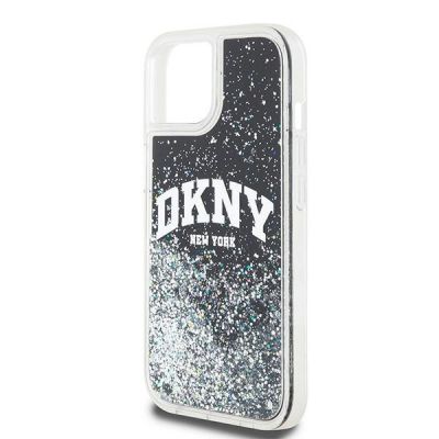 6. DKNY Liquid Glitter Big Logo iPhone 14/15/13 Hülle - Schwarz