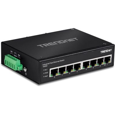 2. TRENDnet Industrie Switch 8 Port Fast Ethernet L2 DIN-Schiene