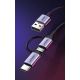2. Ugreen Kabel 2in1 USB - Micro USB / USB Type C Kabel 1m 2.4A schwarz (30875)