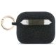 2. Guess Silikon-Glitzerringhülle für AirPods Pro 3 – Schwarz