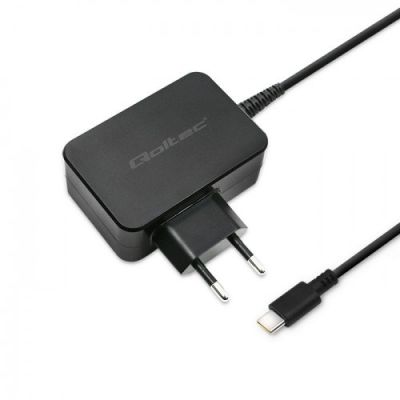 QOLTEC Wandladegerät 65 W | 5–20 V | 3–3,25 A | USB Typ C | PD | Schwarz