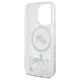 7. Karl Lagerfeld Flüssigglitzer Karl & Choupette Kopf Magsafe Hülle für iPhone 16 Pro - Transparent