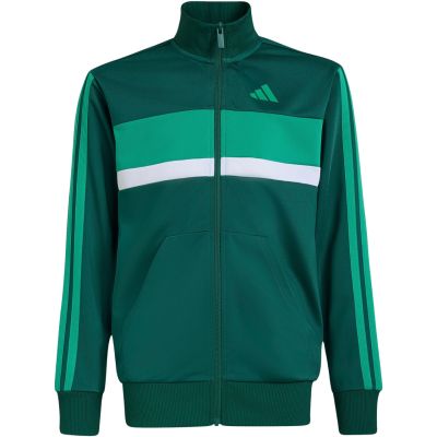 3. adidas Seasonal Essentials Tiberio 3-Streifen Kinder-Trainingsanzug Grün KT1665