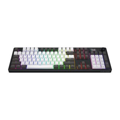 16. HATOR Skyfall Pro Wireless 100 Gaming-Tastatur USB + RF Wireless + Bluetooth QWERTZ US Englisch Schwarz, Grau