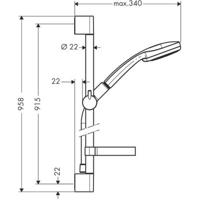 3. Hansgrohe Croma 100 Duschsystem Chrom