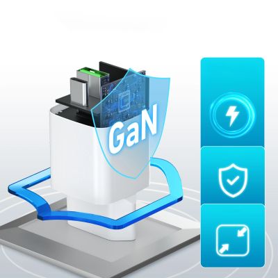 6. Wozinsky WWC-35W GaN USB-A + USB-C Wandladegerät – Weiß