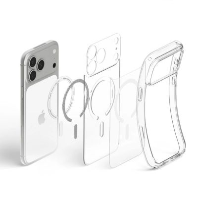 6. Spigen Ultra Hybrid MagSafe Hülle für iPhone 18 Pro Max / 17 Pro Max – Transparent und Weiß