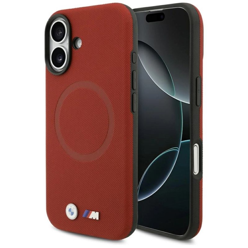 BMW M FW MagSafe Hülle mit Metalllogo für iPhone 17 - Rot