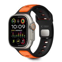 Tech-Protect IconBand Line Armband für Apple Watch 44 / 45 / 46 / 49 mm - Schwarz und Orange