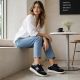 13. Schwarze Plateau-Sneaker Kobbo 100103