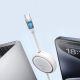 4. Baseus Free2Draw Mini USB-C – USB-C 100 W 1 m einziehbares Kabel – Weiß