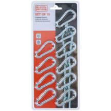 Stahlkarabiner, 10 Stück, Black + Decker