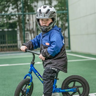 2. Rockbros TS-61 10110061006 Kinderfahrradhelm mit abnehmbarem Kinnschutz, Größe M (54–57) – Grau