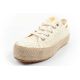 3. Lee Cooper Damen-Sneaker mit Schnürung, beige Plateau