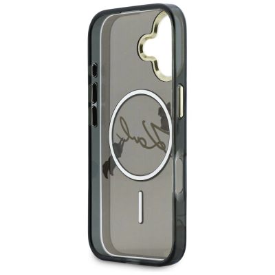 7. Karl Lagerfeld IML Choupettes Karl Script Logo MagSafe iPhone 17 Hülle - Schwarz
