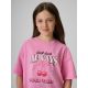 3. Mädchen-T-Shirt mit kastenförmigem Schnitt und Aufdruck 4F 4FJRAW26TTSHF4239-56S