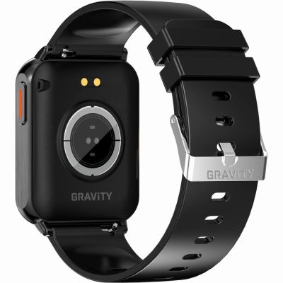 11. Smartwatch Gravity Black 2 Armbänder GT17-7