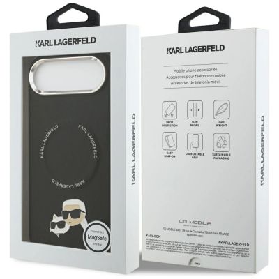 8. Karl Lagerfeld Karl & Choupette Pins MagSafe Hülle für iPhone Air - Schwarz