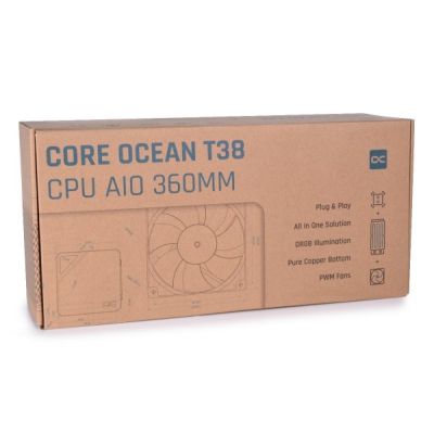 Alphacool T38 Prozessor-Flüssigkeitskühlungsset 12 cm Schwarz