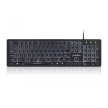 Perixx PERIBOARD-317 Kabelgebundene Tastatur, Hintergrundbeleuchtung, Schwarz