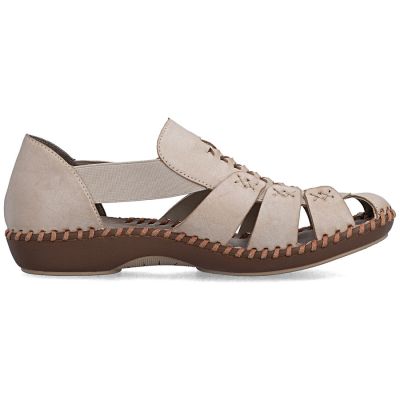 2. Beige Damen-Ledersandalen Rieker M1679-60