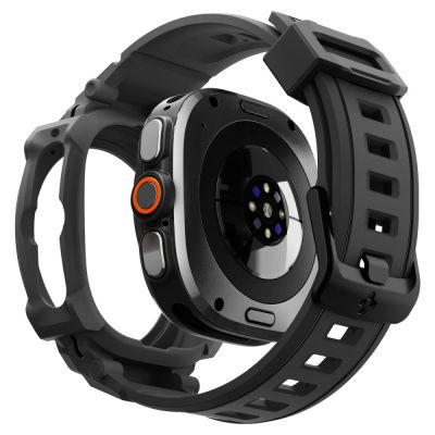 3. Spigen Rugged Armor Pro Schutzhülle und Armband für Samsung Galaxy Watch Ultra 2 2026 47 mm – Mattschwarz
