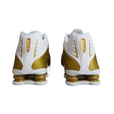4. Nike Shox R4 Metallic Gold White (GS) Sportschuhe - CW2626-700