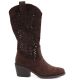 2. Damen-Cowboystiefel mit Lochmuster, schokoladenbraun, S.Barski HY62-8126