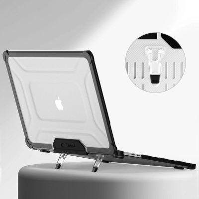 4. Tech-Protect SmartShell Pro Hülle für MacBook Air 13" 2023-2025 M2 / M3 / M4 - transparent und schwarz