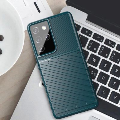 5. Thunder Case für Samsung Galaxy S23 Ultra Silikon Armor Case blau