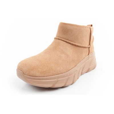 12. Skechers Damen Winterstiefel Isolierte Lederstiefeletten Braun