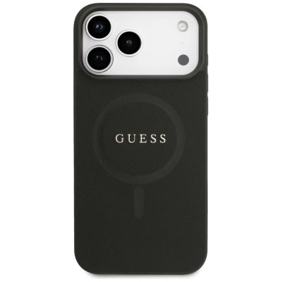 3. Guess Saffiano Classic Logo MagSafe Case für iPhone 17 Pro Max - Schwarz