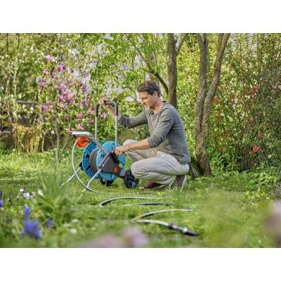 5. Gardena 18931-20 Gartenschlauch 20 m, oberirdisch, Kunststoff, thermoplastisches Elastomer, Schwarz, Blau, Grau