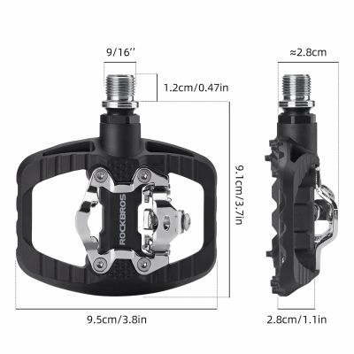 2. Rockbros PD303 Half-Lock Plattform-Fahrradpedale – Schwarz