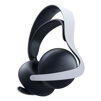 Sony PULSE Elite Kabelgebundenes & Kabelloses Bluetooth-Gaming-Headset mit Kopfbügel und Ladestation, Schwarz, Weiß