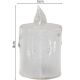 11. Dekorative Kerze, 8 cm, transparent, warmweiß, 1 LED