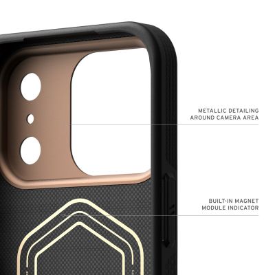 7. UAG Fibr Armr MagSafe - iPhone 17 Pro Hülle kompatibel mit MagSafe (Kevlar Graphit / Bronze)