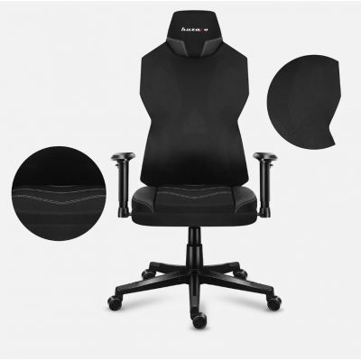 19. Huzaro Combat 6.2 Schwarzer RGB-Gaming-Stuhl